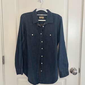 LOFT Denim Button-Up Shirt